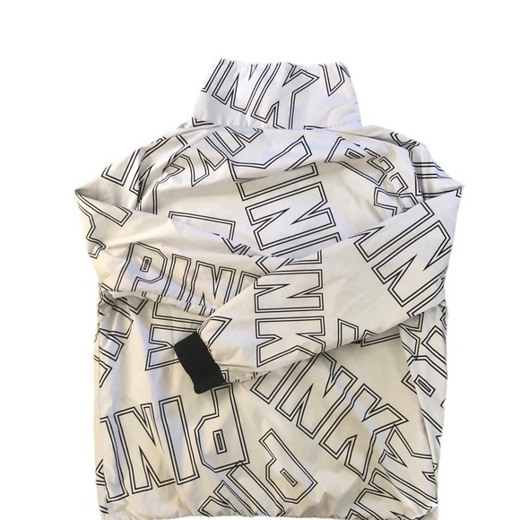 Pink Victoria’s Secret Signature Full Zip Anorak Jacket XS/S Black White Coat - Picture 3 of 9